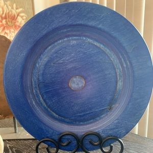 Gorgeous Blue Decorative Wooden Plate